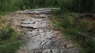 Обвал дороги у шахты Северопесчанская (Фото 9)