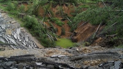 Обвал дороги у шахты Северопесчанская (Фото 5)