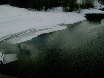 Река Турья, зима